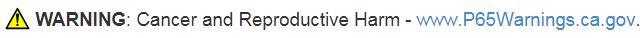 California Prop 65 Information